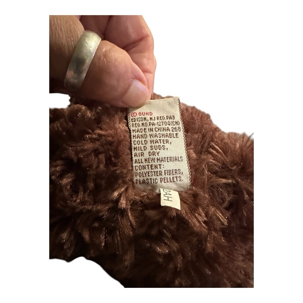 GUND Philbin Teddy Bear 12" Chocolate Brown Shaggy Plush Stuffed Animal 320046 - Picture 7 of 7